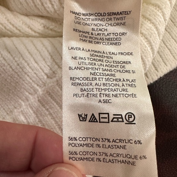 NWT Free People Easy Street Cropped Pullover Sweater - Ivory Medium - Picture 9 of 9